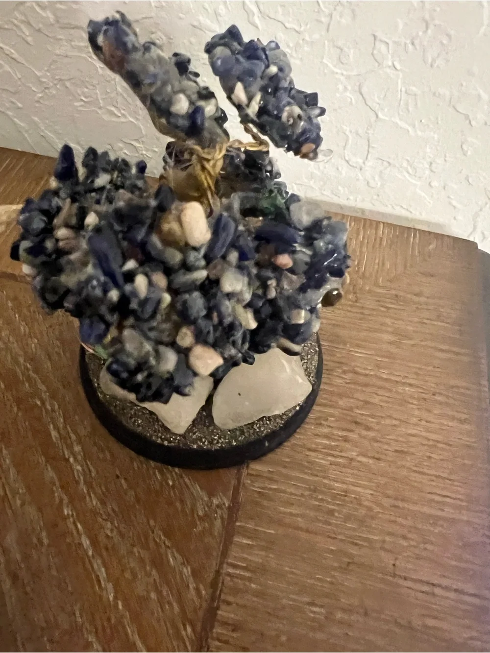 Sodalite Gemstone Tree Home Accent - Blue and Gold
